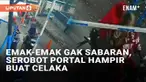 Insiden berikut ini perlu menjadi perhatian para pengendara motor. Seorang emak-emak nyaris membuat celaka ketika hendak melintasi portal parkiran. Berawal dari dirinya yang berhenti sejajar dengan emak-emak bermotor lain yang mengambil karcis di mes...