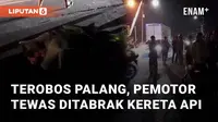Beredar rekaman viral terkait kecelakaan antara pemotor dan kereta api. Peristiwa ini terjadi di jalan raya Sumpiuh-Tambak, Banyumas (6/5/2024)