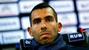 Striker Argentina Carlos Tevez saat sesi perkenalan di stadion Buenos Aires, Argentina. (13/7/2015). Tevez hengkang dengan tebusan 6,5  juta euro dan dikontrak hingga Juni 2018 (REUTERS/Marcos Brindicci)