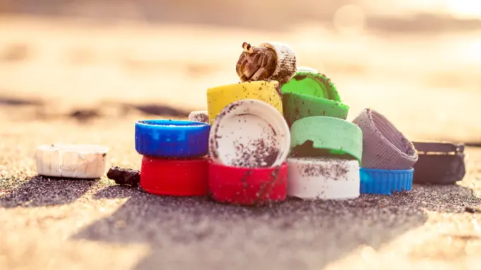 Ilustrasi sampah plastik