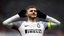 6. Mauro Icardi (Inter Milan) - 9 Gol (3 Penalti). (AFP/Marco Bertorello)