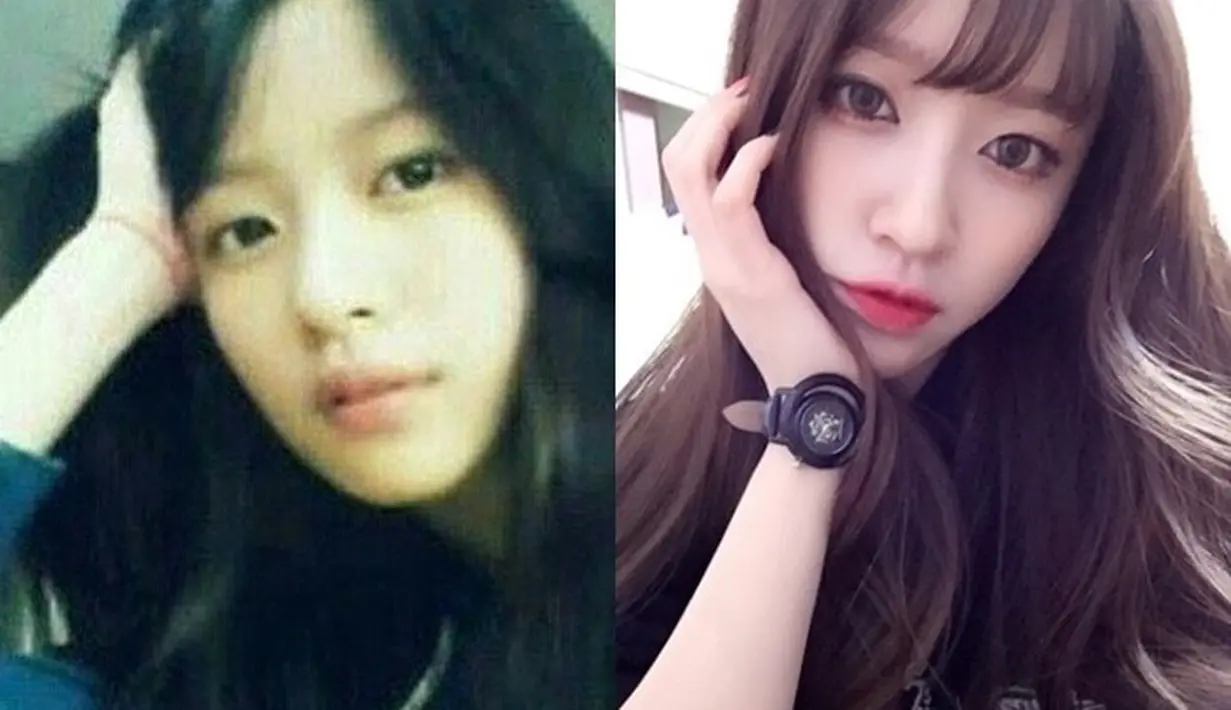 Wajah selebriti dulu dan kini.