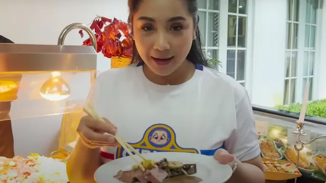 Nagita Slavina di Ultah Pertama Rayyanza Cipung