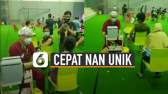 VIDEO: Viral Aksi Cepat Nan Unik Dokter Suntik Vaksin Covid-19 di Daan Mogot