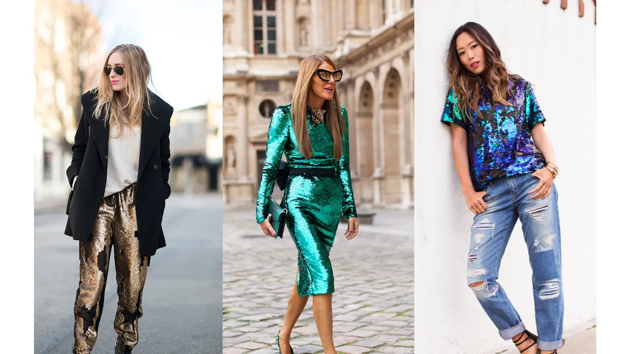 Sequin Outfit Street style - errine