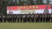 Upacara Pembukaan Pendidikan Bintara Polri di Sulteng yang dilaksanakan di SPN Labuan, Donggala, 25 Juli, 2022. (Foto: Heri Susanto/ Liputan6.com).