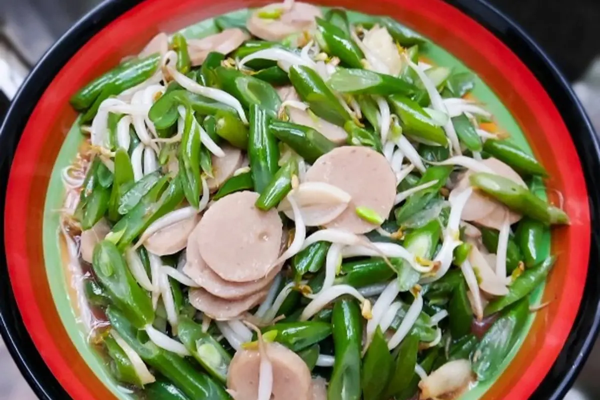 Oseng buncis bakso