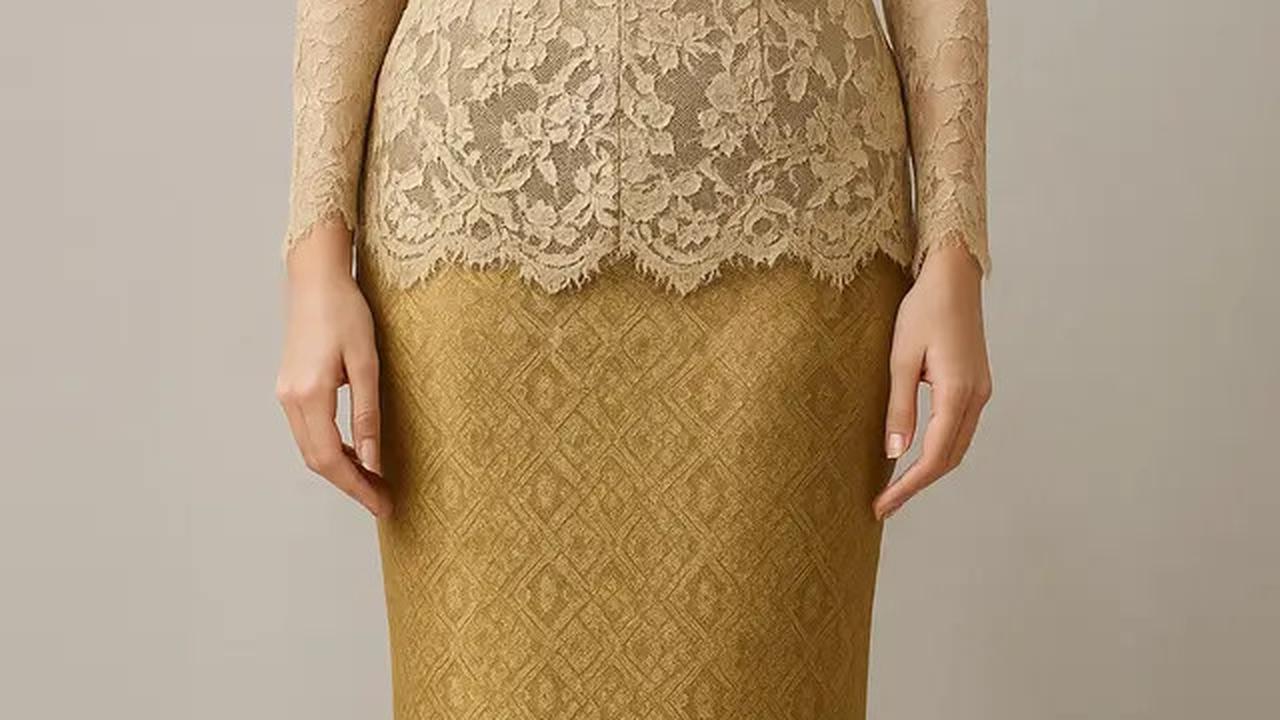 7 Model Bawahan Kebaya Brokat yang Timeless, Cocok Dipakai Seumur Hidup