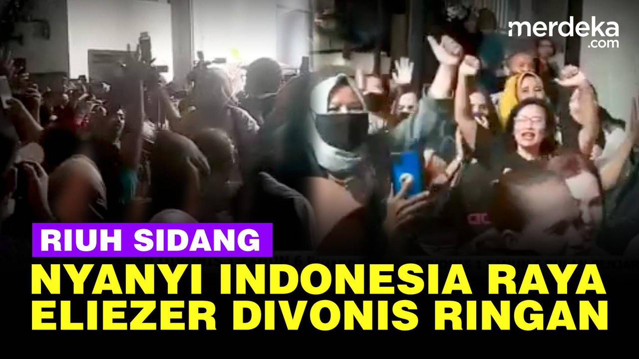VIDEO: Lagu Indonesia Raya Berkumandang Usai Eliezer Divonis Ringan 1 Tahun 6 Bulan
