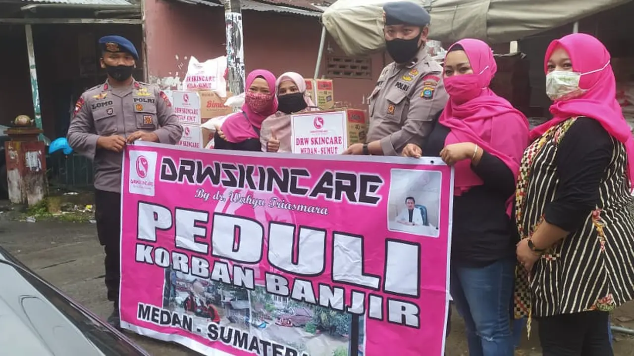 DrW Skincare Alokasikan Santunan untuk Korban Banjir Tanjung Selamat Medan