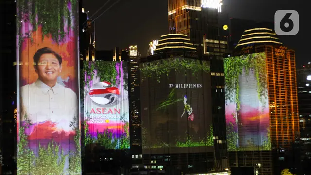 Potret Video Mapping di Gala Dinner KTT ASEAN
