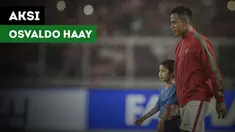 Pemain muda Indonesia, Osvaldo Haay tampil mengesankan saat menghadapi Islandia, Minggu (14/1/2018)