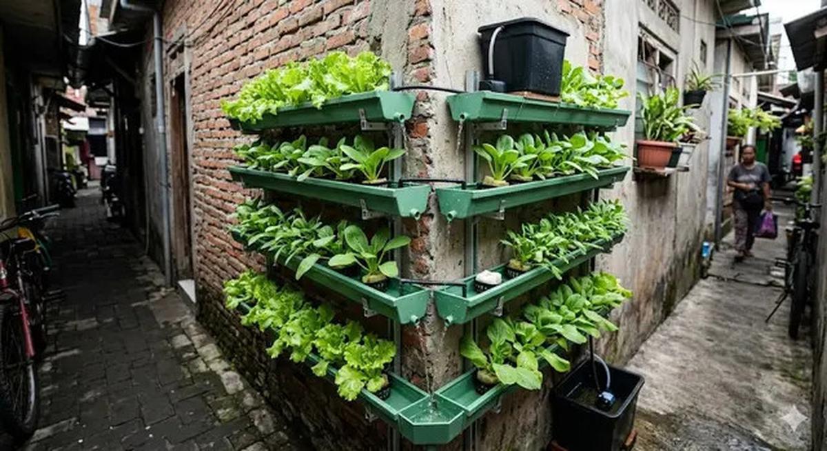 7 Inspirasi Kebun Mini Hidroponik untuk Rumah di Gang Sempit, Hijaukan Lahan Terbatas