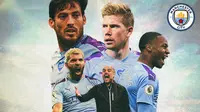 Manchester City - Pep Guardiola dan Pemain Manchester City (Bola.com/Adreanus Titus)