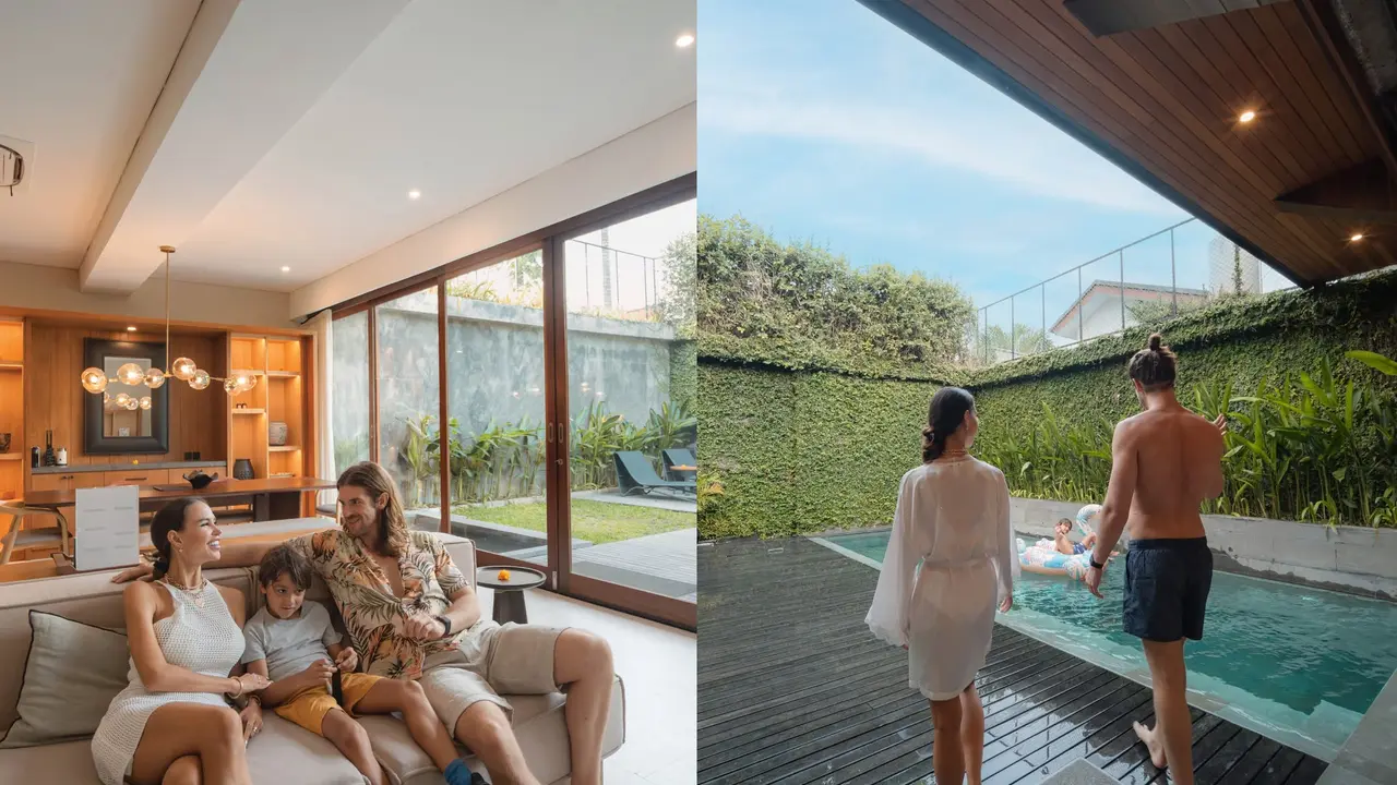Potret Teras Vila Nana Mirdad di Bali