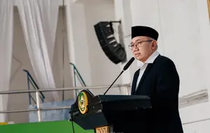 Pimpinan Pesantren Darunnajah KH Sofwan Manaf mengapresiasi dan berterimakasih kepada para alumni yang telah hadir. (Istimewa)