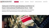 Tangkapan layar media Israel yang memuat artikel tentang pengiriman pasukan Indonesia ke Gaza.