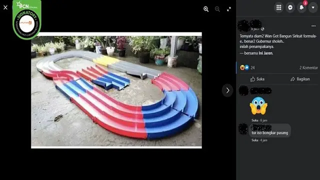 Gambar Tangkapan Layar Foto yang Diklaim Sirkuit Formula E (sumber: Facebook).