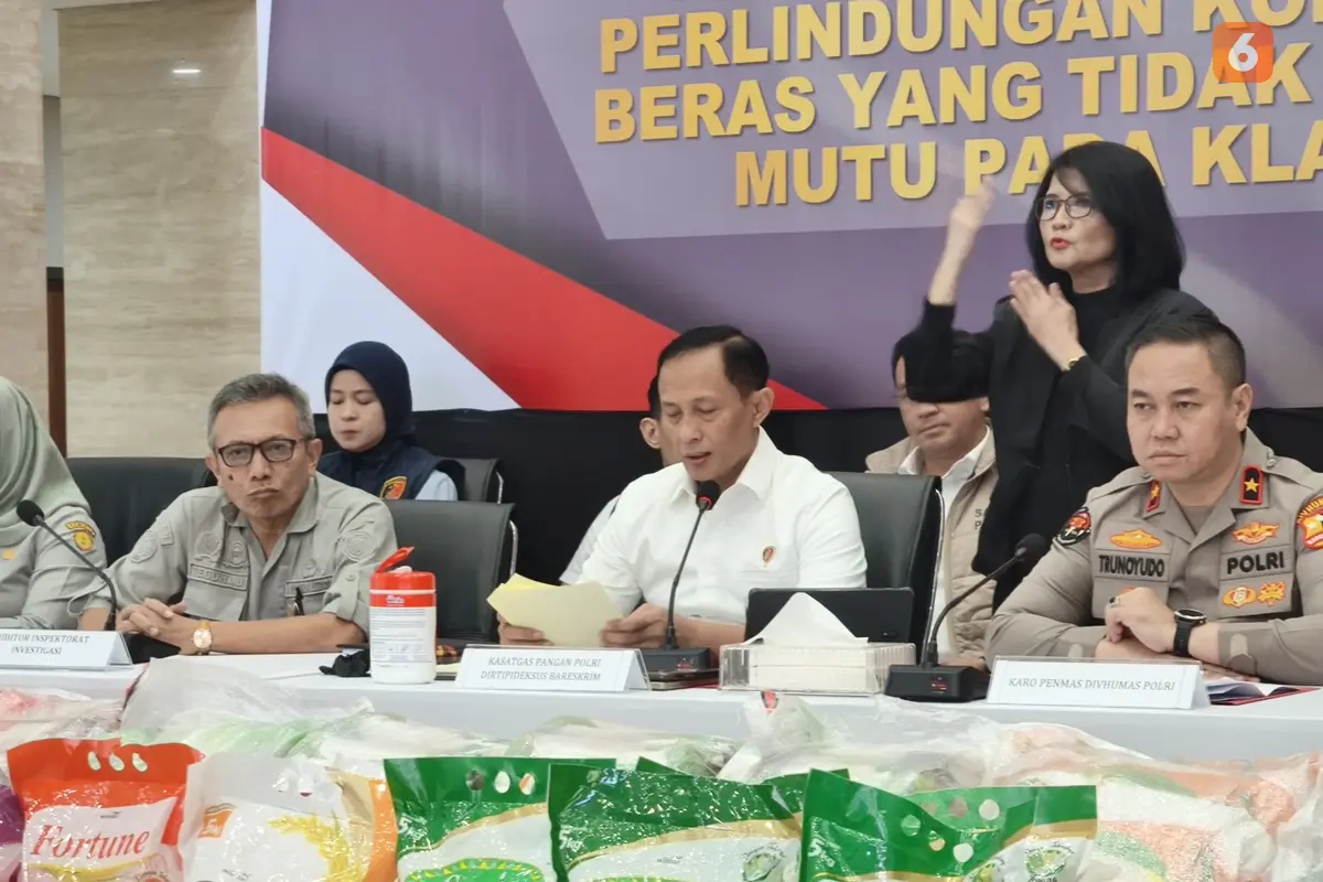 Polri beberkan fakta kasus beras oplosan.