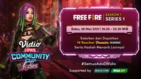 Live Streaming Vidio Community Cup Ladies Musim Pertama Free Fire Series. (Sumber : dok. vidio.com)