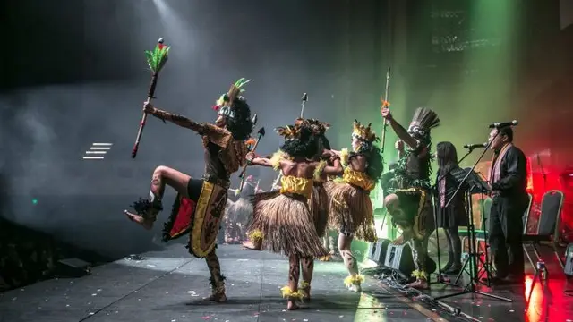 Tarian Papua ditampilkan di pagelaran Celebration of Indonesia. (Dokumentasi Windu Kuntoro)
