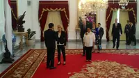 Presiden Joko Widodo menerima Menteri Luar Negeri Australia Julie Bishop di Istana.