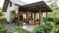 7 Model Rumah Minimalis Atap Asbes dengan Jendela Besar yang Modern dan Sejuk
