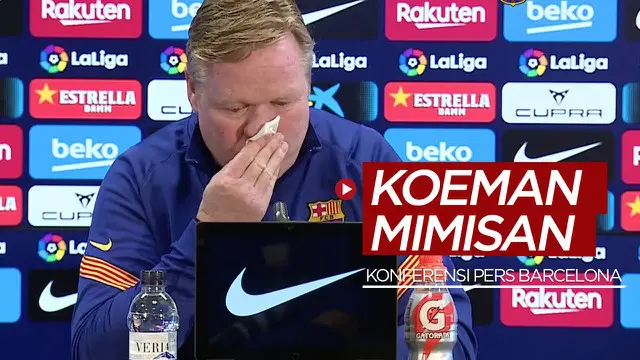 VIDEO: Momen Pelatih Barcelona, Ronald Koeman Mimisan Saat Konferensi Pers