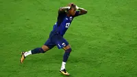 Sidny Lopes Cabral #13 dari Timnas Tanjung Verde merayakan gol kedua timnya selama pertandingan babak 32 besar Piala Dunia 2026 antara Argentina dan Tanjung Verde di Stadion Miami pada 4 Juli 2026 di Miami Gardens, Florida. (Megan Briggs/Getty Images via AFP)