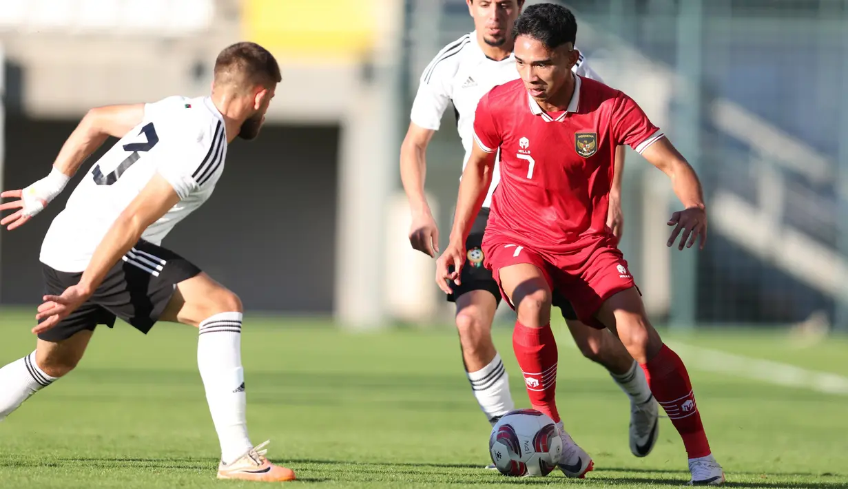 Timnas Indonesia kembali takluk 1-2 dari Timnas Libya dalam uji coba di Stadion Titanic Mardan, Antalya, Turki, pada Jumat (5/1/2024). (Dok PSSI)