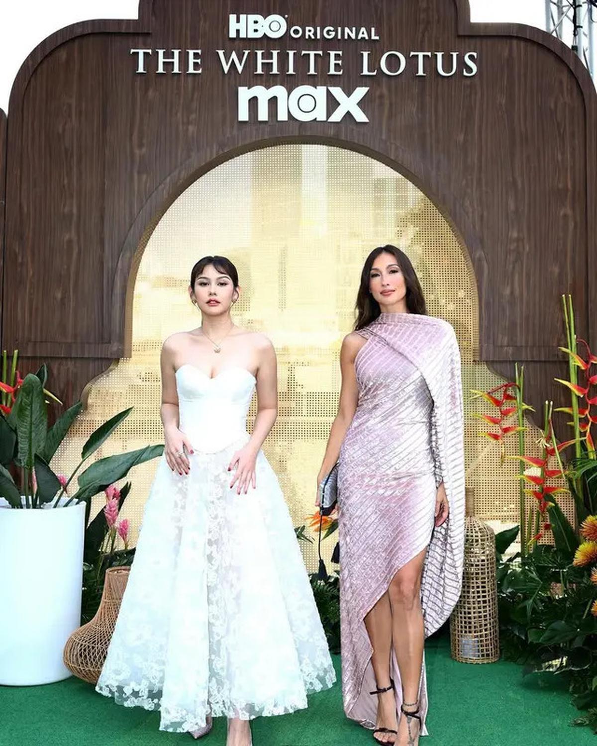 Potret Vanesha Prescilla Tampil Bak Pengantin di The White Lotus Season 3 Premiere Bangkok, Ketemu Lisa BLACKPINK!