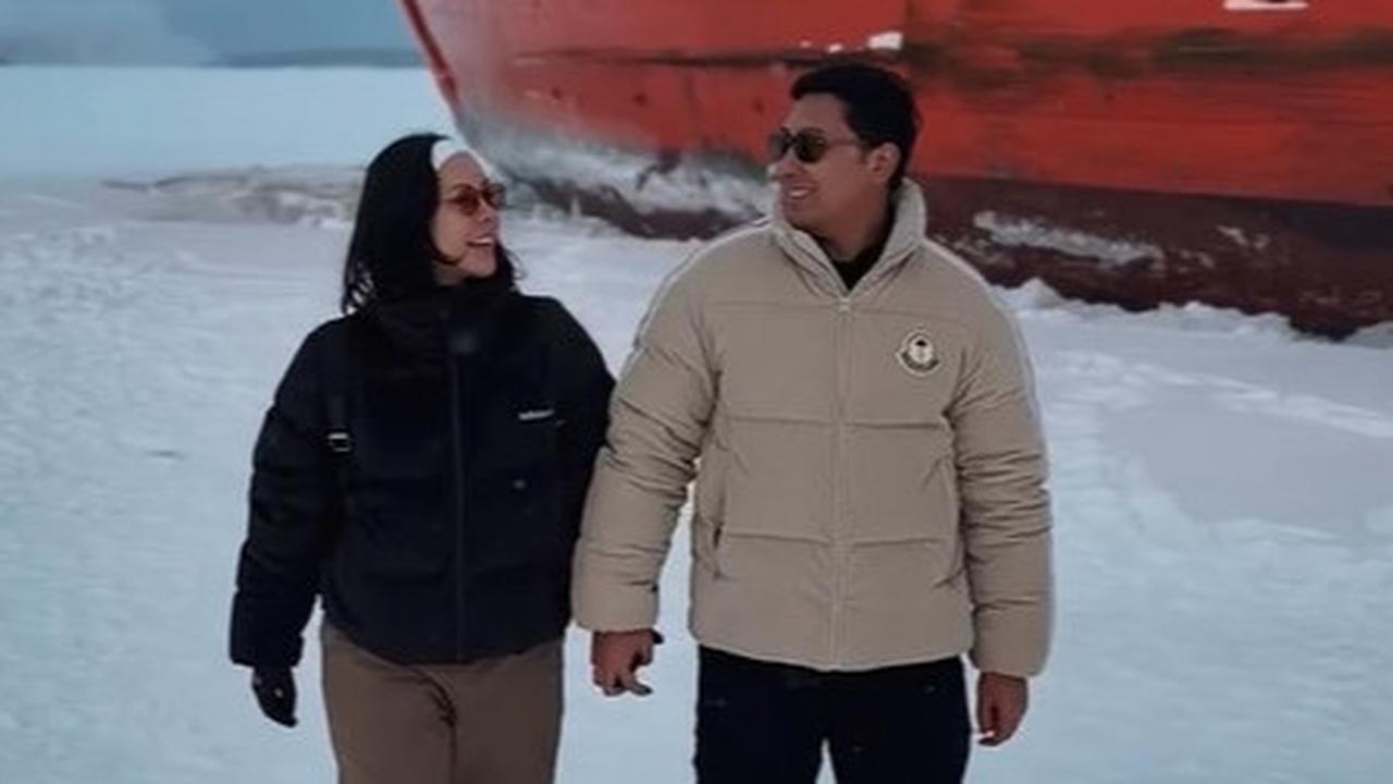 Nikmati Keindahan Aurora, Potret Darma Mangkuluhur Cucu Soeharto Liburan Bareng Pacar ke Kutub Utara dan Finlandia