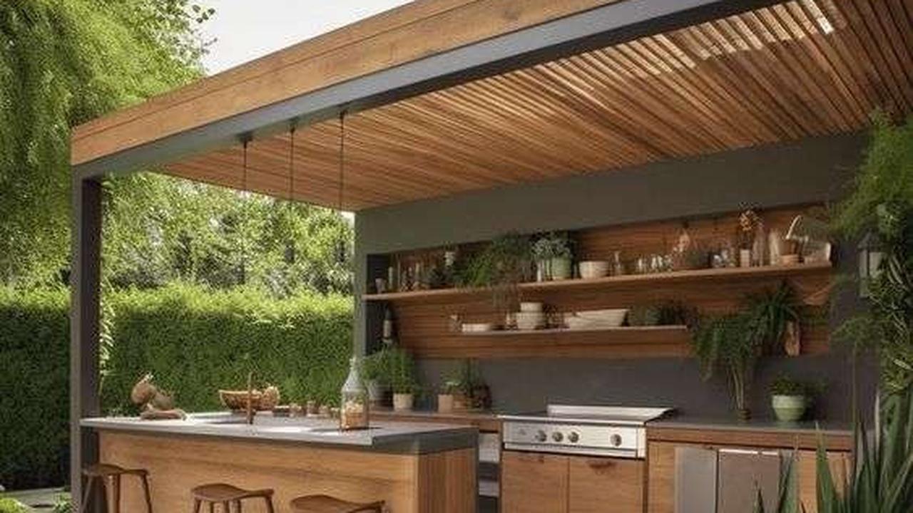 Desain Dapur Belakang Rumah yang Terbuka