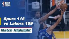 Berita video highlights NBA 2020/2021 antara LA Lakers melawan San Antonio Spurs yang berakhir dengan skor 109-118, Jumat (8/1/2021) siang hari WIB.