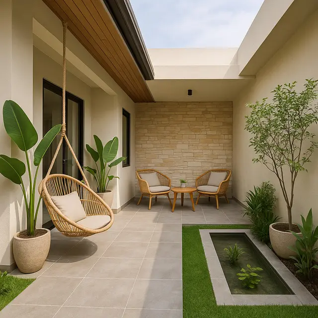 Model Teras Rumah Leter L Terbaru 2025