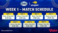 Jadwal dan Live Streaming Grand Slam US Open 2021 di Vidio Pekan Ini, 30 Agustus Hingga 5 September 2021