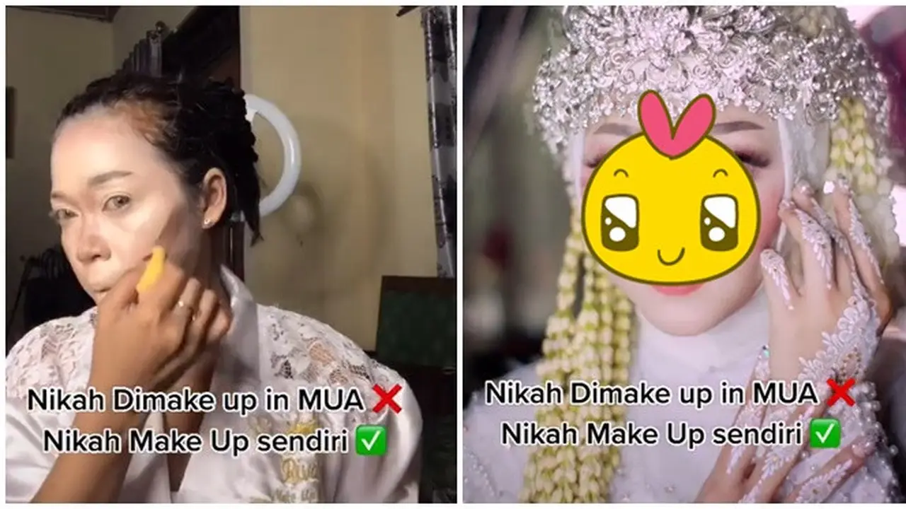 Dandan Sendiri saat Pernikahan, Hasil Makeup Wanita Ini Banjir Pujian
