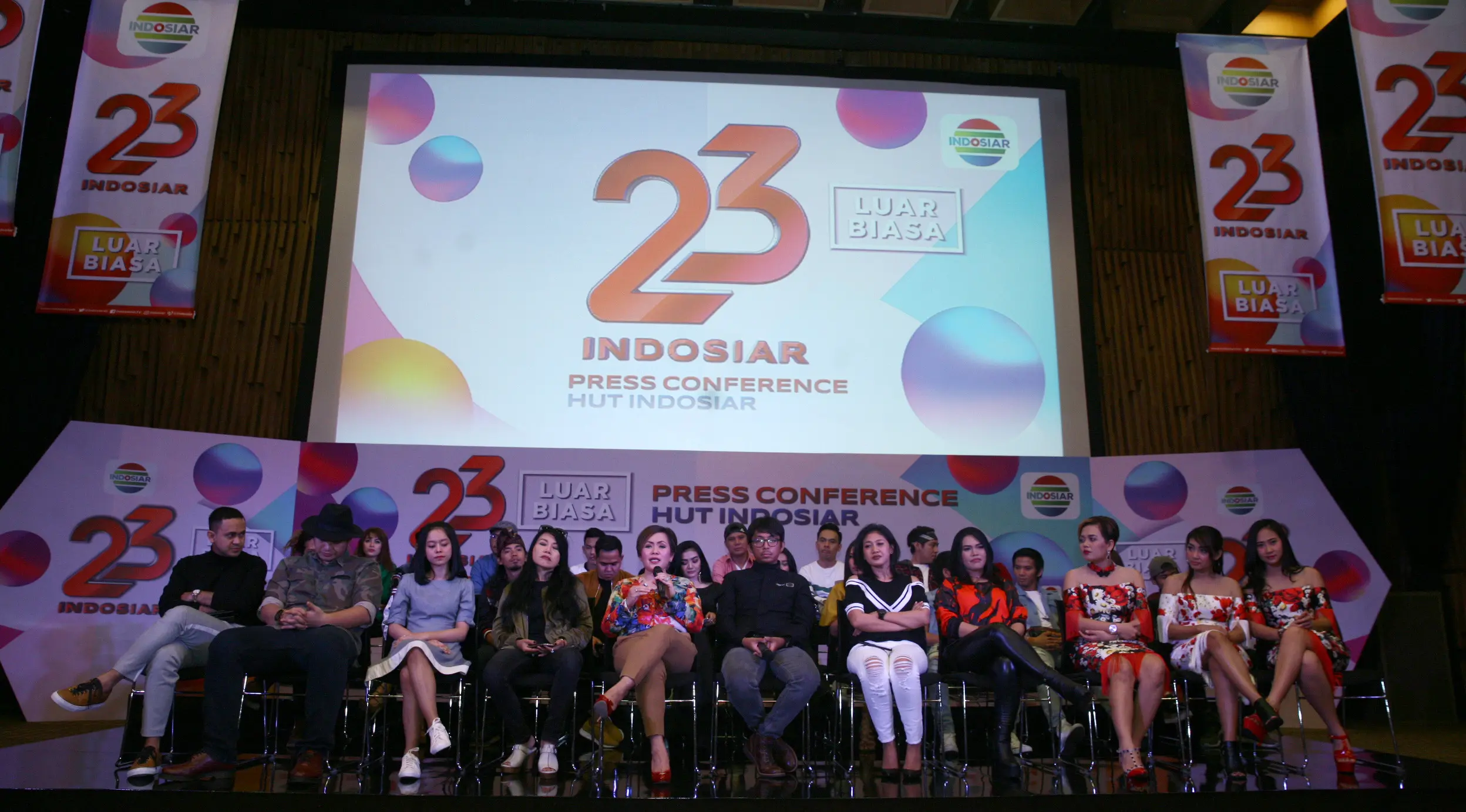 Preskon HUT Indosiar ke-23 (Nurwahyunan/Bintang.com)