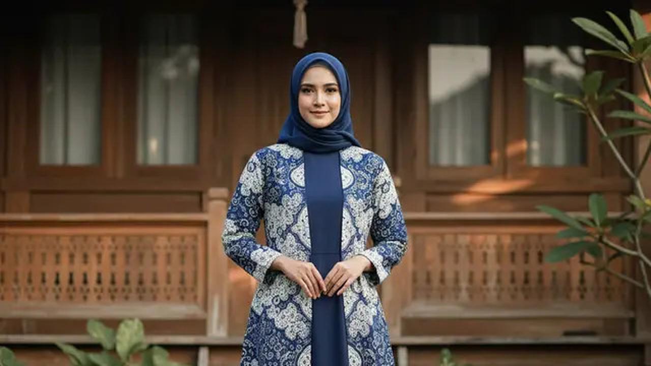 12 Model Outer Batik Panjang dengan Dress Polos untuk Kondangan Outdoor 2025, Elegan dan Nyaman Dipakai