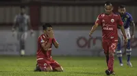 Gelandang Persija Jakarta, Sandi Sute, merayakan gol ke gawang Persib Bandung pada laga Liga 1 di Stadion PTIK, Jakarta, Sabtu (30/6/2018). (Bola.com/Vitalis Yogi Trisna)