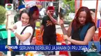 Fokus edisi (18/06) mengangkat berita-berita sebagai berikut, Fenomena Kemunculan Anakan Ikan di Pantai, Serunya Berburu Jajanan di PRJ 2023, Berwisata di Air Terjun Berundak.
