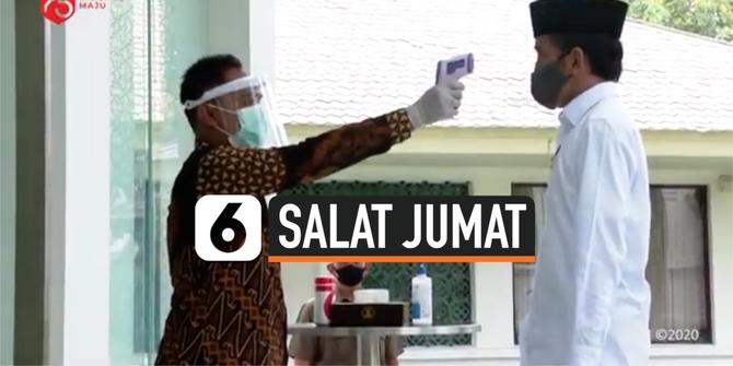 VIDEO: Terapkan Protokol Kesehatan, Jokowi Salat Jumat di Masjid Istana