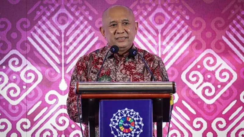 Menteri Koperasi dan UKM (MenKopUKM) Teten Masduki saat menutup acara Indonesian SDGs Corporate Summit (ISCOS) 2022 di Bali, Rabu malam (7/9/2022).