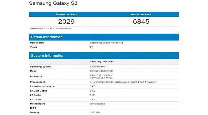 Samsung dilaporkan sedang menguji coba Android 8.0 pada Galaxy S8 (Foto: GSM Arena)