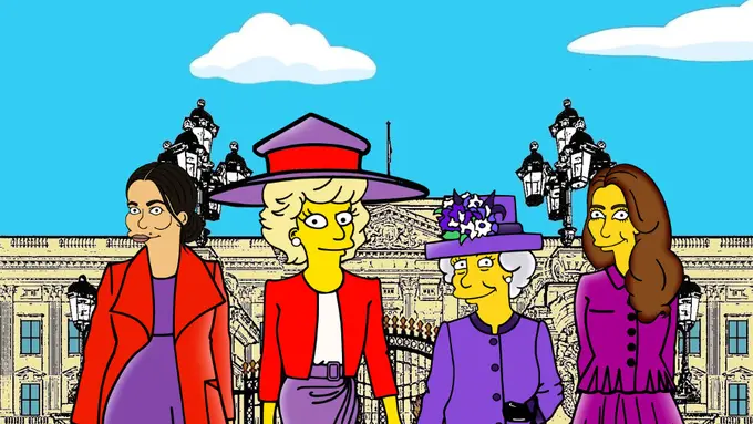 Potret Meghan Markle dan Angota Keluarga Kerajaan dalam Karakter The Simpsons