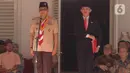 Ketua Kwartir Nasional (Kwarnas) gerakan Pramuka, Budi Waseso memimpin pelaksanaan upacara 96 tahun Sumpah Pemuda di Museum Sumpah Pemuda, Jakarta, Senin (28/10/2024). (Liputan6.com/Herman Zakharia)