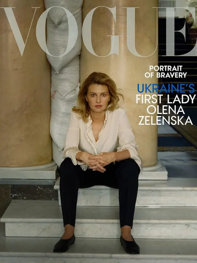 Potret Tangguh Ibu Negara Ukraina Olena Zelenska di Sampul Majalah Vogue