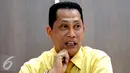 Kepala Kabareskrim Polri, Komjen Budi Waseso saat berkunjung ke SCTV Tower, Jakarta, Rabu (3/9/2015). Budi mengaku siap jika memang dirinya harus dicopot dari jabatan Kabareskrim (Liputan6.com/Herman Zakharia)