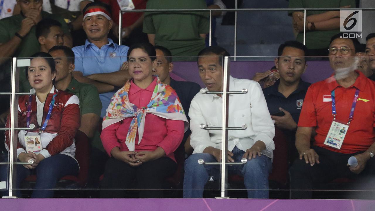 Presiden Jokowi Saksikan Final Bulutangkis Beregu Putra Asian Games 2018