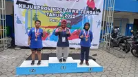 Atlet NPCI Kabupaten Blora saat usai meraih medali dalam ajang Kejurprov 2022.  (Liputan6.com/Ahmad Adirin)